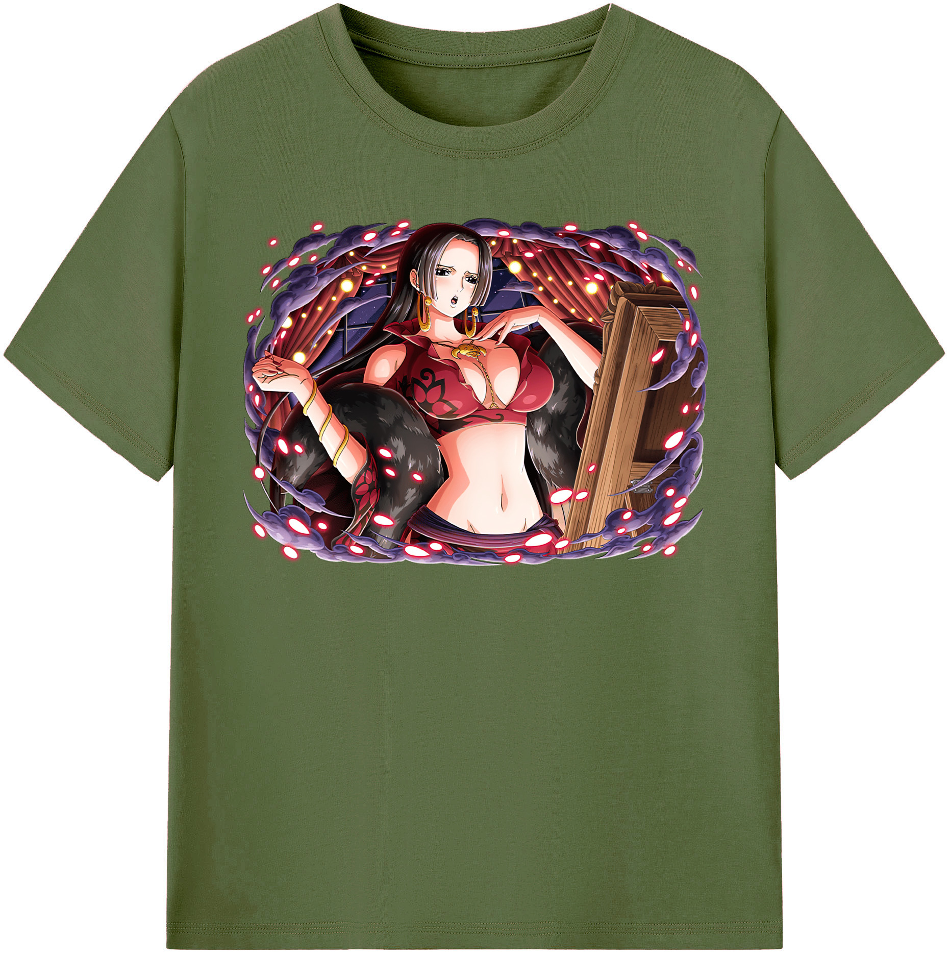 ワンピース ボア・ハンコック ONE PIECE Boa·Hancock 綿100％半袖Tシャツ（フロントプリント）